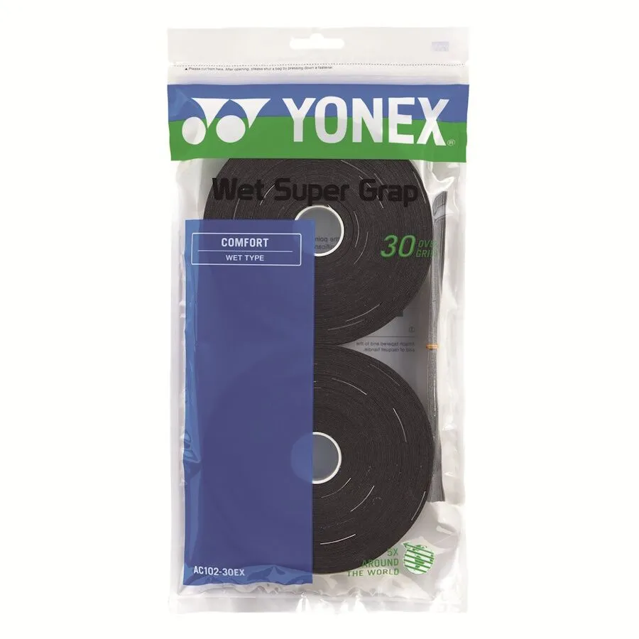Yonex Overgrip Super Grap Wet Grip AC102EX-30 (30 wraps) Black