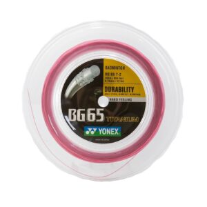 Yonex BG65 Titanium Badminton String BG65Ti Pink 200m Coil