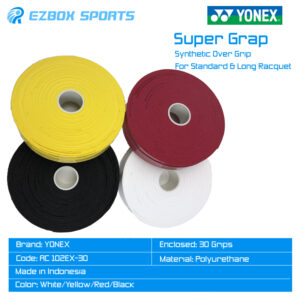 Yonex AC102EX-30 Super Grap (30 wraps)Over Grip 6 colours