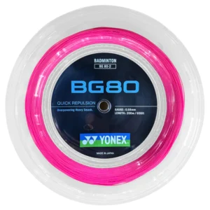 Yonex Badminton String BG80 200m Coil Neon Pink