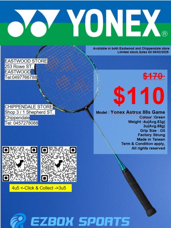 Yonex Astrox 88S Game 3u5 Badminton Racquet