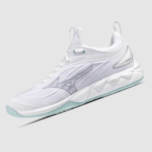 Mizuno Wave Luminous 3 White/Blue Tint Wide Indoor/Netball Women Shoes