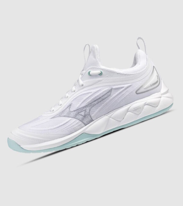 Mizuno Wave Luminous 3 White/Blue Tint Wide Indoor/Netball Women Shoes