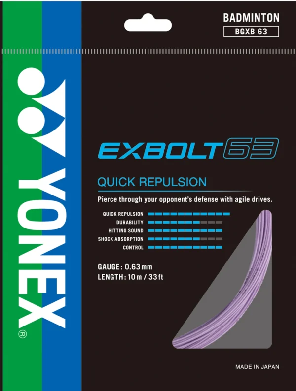 Yonex EXBOLT 63 Badminton String BGXB63 10m set - Image 8