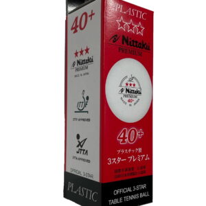 Nittaku 40+ 3pc Pack Premium White Table tennis ball Japan Made
