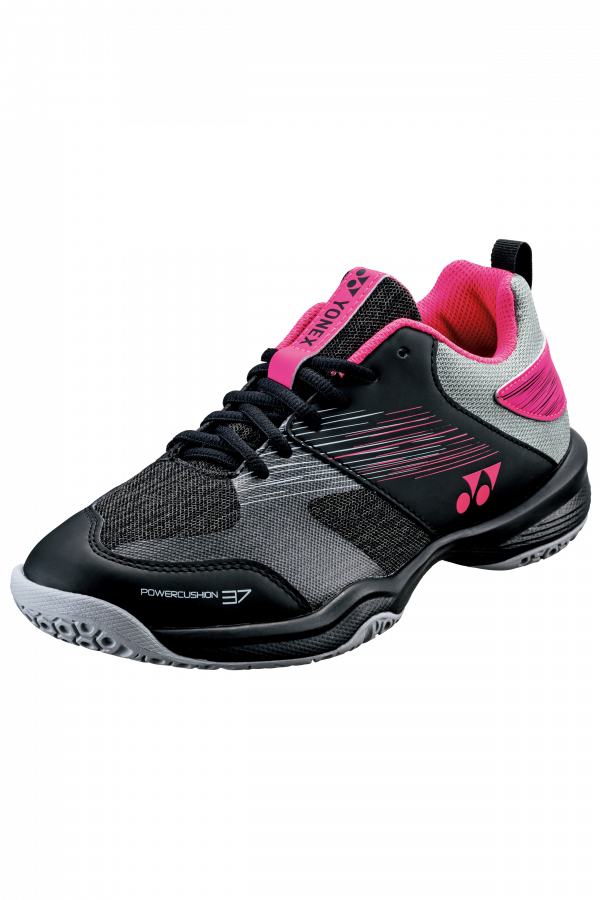 Yonex SHB37 Power Cushion Unisex Black/Pink Badminton Shoes – EZBOX SPORTS