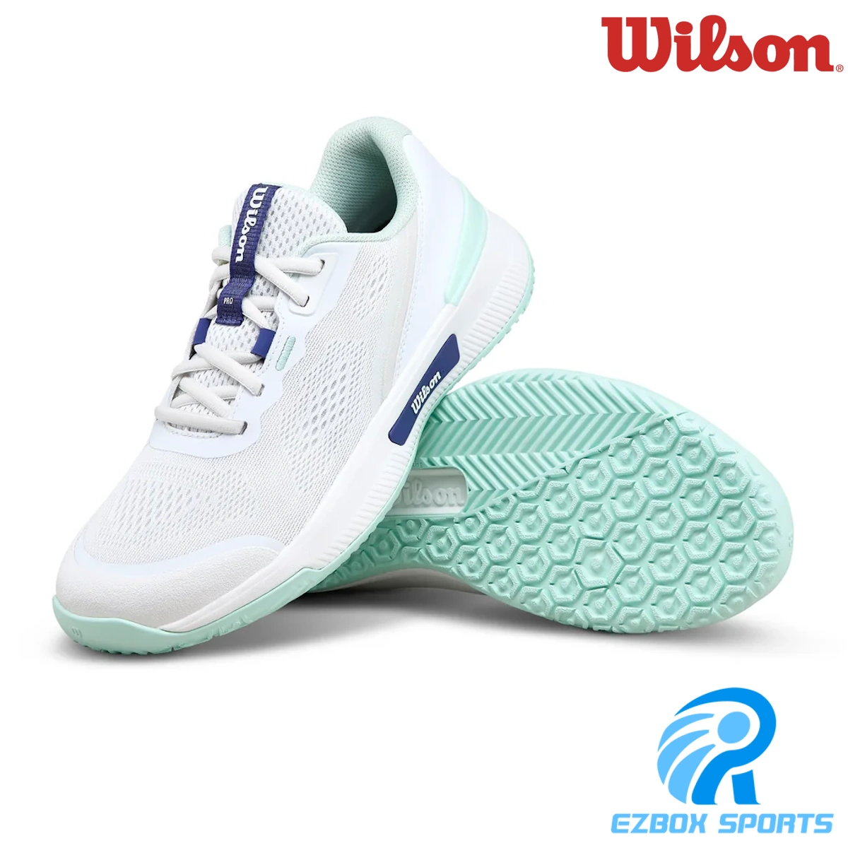 Wilson Intrigue Pro White/Bay/Skipper Blue All Court Tennis Shoes