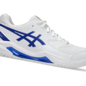 Asics Gel-Dedicate 8 White/Dark Cobalt Tennis Shoes