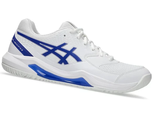 Asics Gel-Dedicate 8 White/Dark Cobalt Tennis Shoes