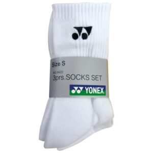 Yonex Crew Socks 8422 Pack of 3 White