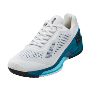 Wilson Rush Pro 4.0 White/Blue Cora Tennis Shoes