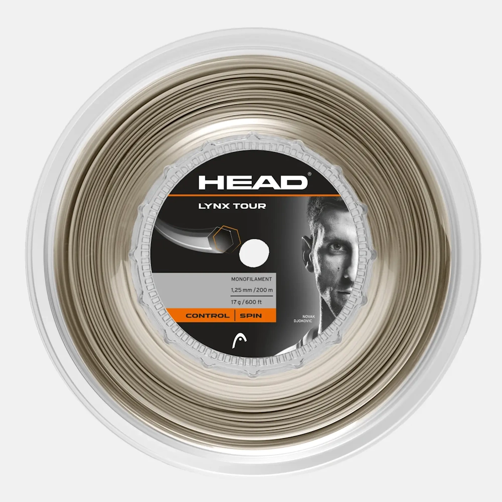 HEAD Lynx Tour 200m 125/17 Champagne Tennis Strings Reel