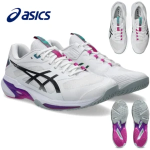 ASICS Solution Speed FF 4 White/Digital Sakura Hard Court Tennis Shoes