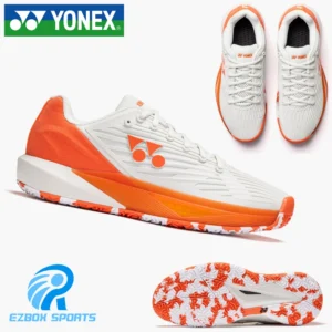 Yonex Eclipsion 5 Mens Power Cushion Clay Tennis Shoes  Silver/Orange