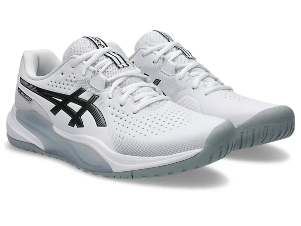 Asics Gel-Challenger 15 White/Gunmetal Hard Court Tennis Shoes - Image 2