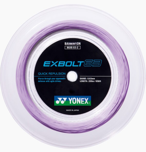 Yonex EXBOLT 63 Badminton string Lavender BGXB63 200m coil