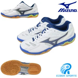 Mizuno Wave Fang Pro White/Blue/Yellow Badminton Shoes