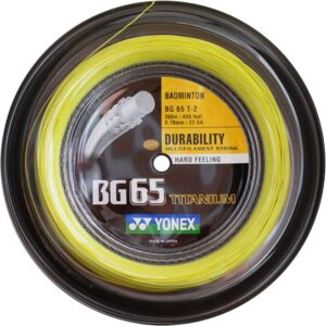 Yonex BG65 Titanium Badminton String BG65Ti Lemon Yellow 200m Coil