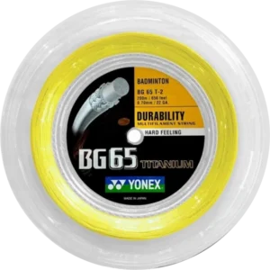 Yonex BG65 Titanium Badminton String BG65Ti Lemon Yellow 200m Coil