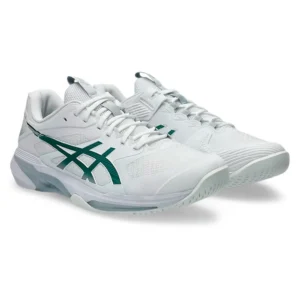 ASICS Solution Speed FF 4 White/Pitch Green HC Tennis Shoes