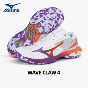 Mizuno Wave Claw 4 White/Lave Orange/Dahlia Badminton Shoes
