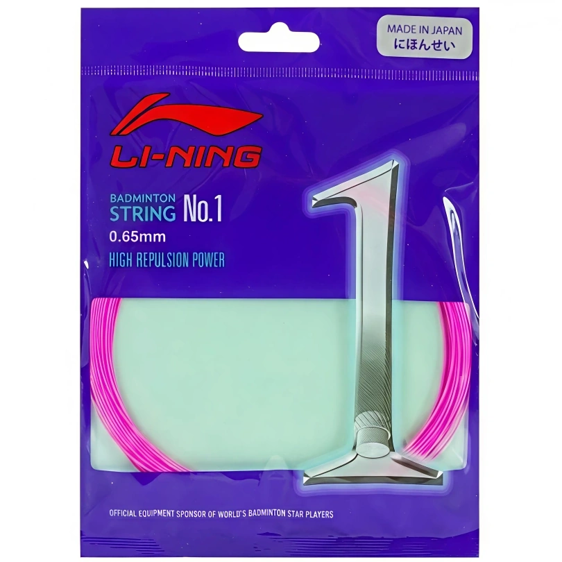 Li Ning No.1 Neon Iridescent Pink 10m set Badminton String AXJT017-6T
