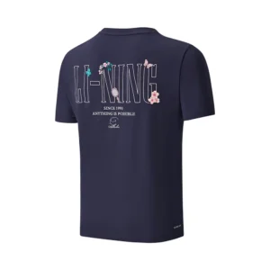 Li Ning Shida T-Shirt Maritime Blue Unisex AHSWH45-2C