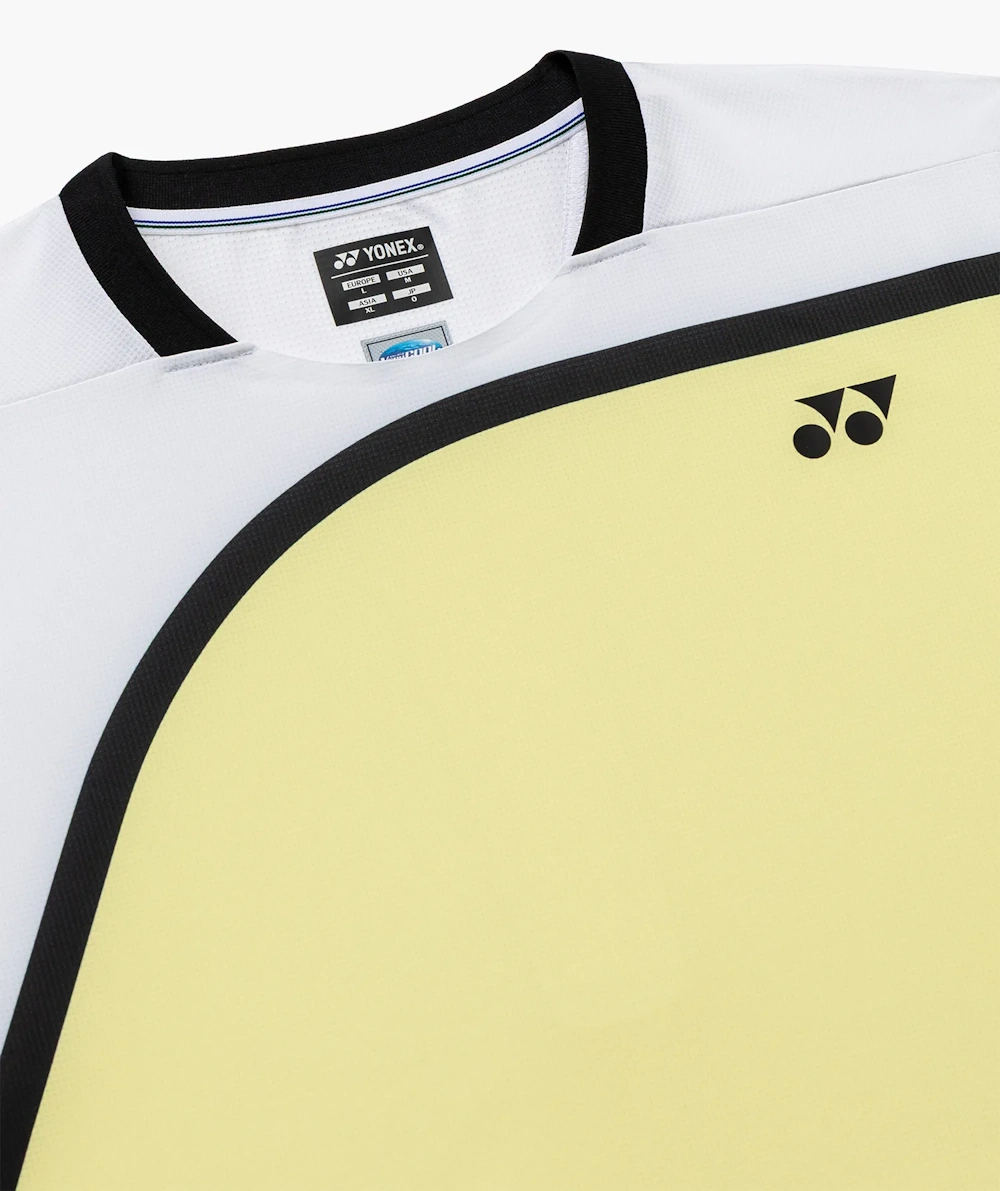 Yonex Crew Neck Shirt Unisex Pale Yellow 10708 Japan Made - Image 2