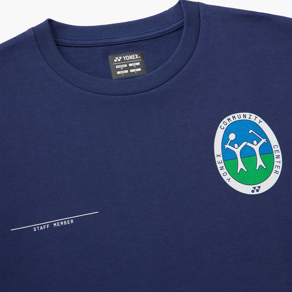 Yonex 16957A Unisex T-Shirt Dark Navy Yonex Staff - Image 3