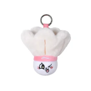 Li Ning Pendant Plush KeyChain White/Pink AQAW097-3